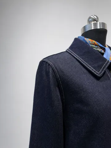Γυναικείο Vintage Denim Πουκάμισο Εργασίας Indigo Χαλαρή Εφαρμογή Μακρυμάνικο Τζιν Μπλούζα Με Κουμπιά Χρηστικό Σακάκι Top