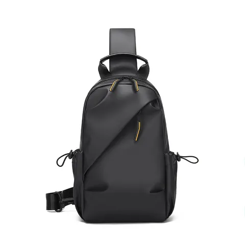 Bolso de Pecho Impermeable para Hombre Tendencia Urbana Bolso Bandolera Resistente al Desgaste para Viajes Diarios