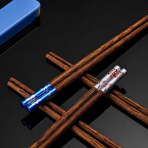 Tragbares Holz Essstäbchen Set Mit Aufbewahrungsbox Süße Cartoon Schüler Kinder Essstäbchen Wiederverwendbares Reise Geschirr