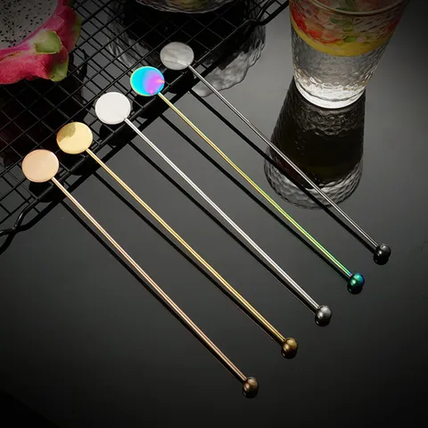 304 Edelstahl Cocktail Rührstab Langer Griff Kaffee Bar Werkzeug Getränke Rührer Löffel Bar Zubehör