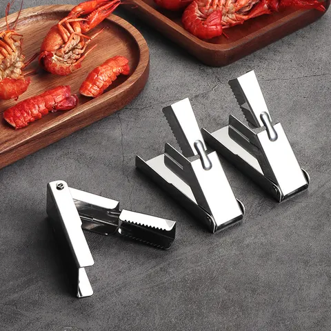 Stainless Steel Lobster Peeler Walnut Cracker Multi Functional Seafood Sheller Kitchen Tool Ergonomic Seafood Opener