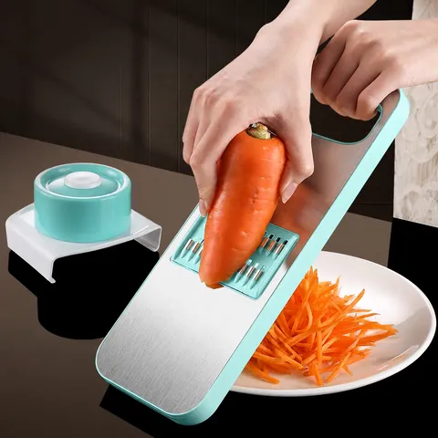 Multifunctional Vegetable Slicer Stainless Steel Potato Shredder Grater Kitchen Chopper With Interchangeable Blades