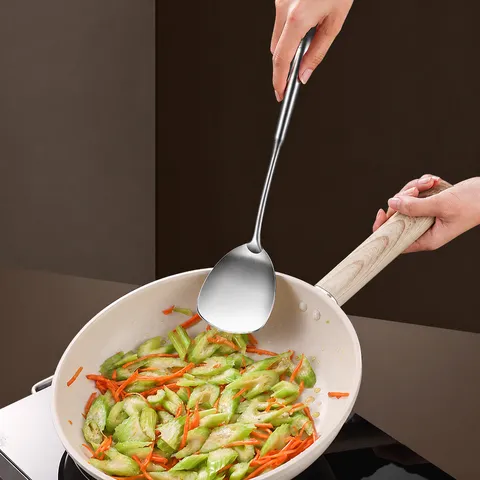 304 Stainless Steel Small Spatula Mini Cooking Shovel Soup Spoon Kitchenware Set Home Short Handle Cookware