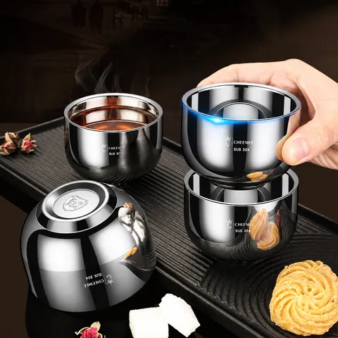 304 Stainless Steel Tea Cup Double Wall Insulated Water Tumbler Metal Beer Coffee Mug Portable Drinkware For Home Office