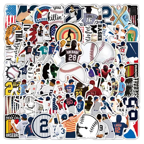Wasserdichte Cartoon Baseball Graffiti Aufkleber Sport Abziehbilder Für Wasserflasche Gepäck Auto Laptop