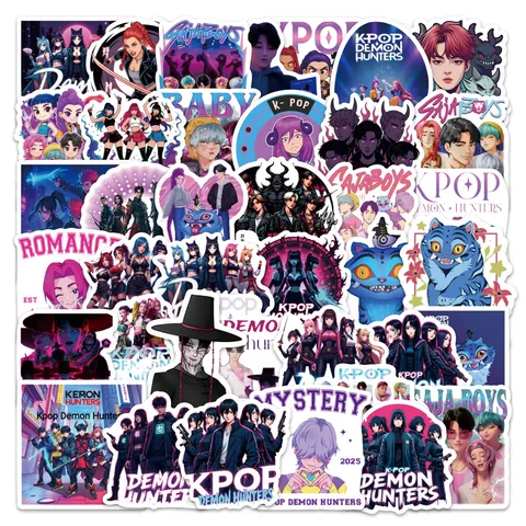K-Pop Demon Hunters Anime Cartoon Graffiti Stickers Waterproof Vinyl Decals For Luggage Laptop Skateboard