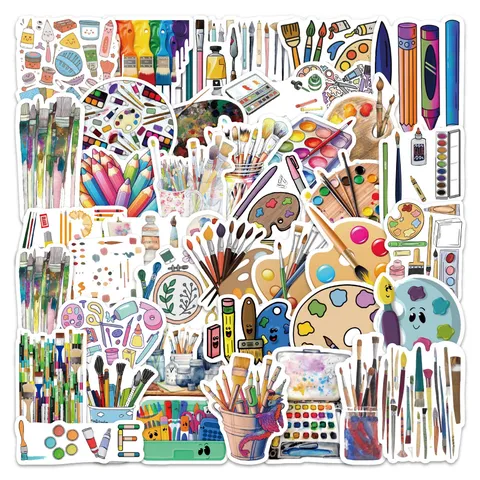 Art Painting Tools Cartoon Graffiti Stickers Waterproof PVC Decals For Luggage Laptop Car Aesthetic Stationery