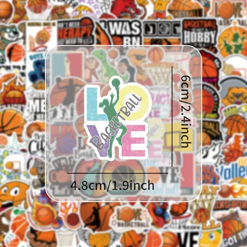 Basketball Wasserdichte Aufkleber Cartoon Abziehbilder Für Laptop Koffer Skateboard Gitarre Wasserflasche Ästhetische Dekoration