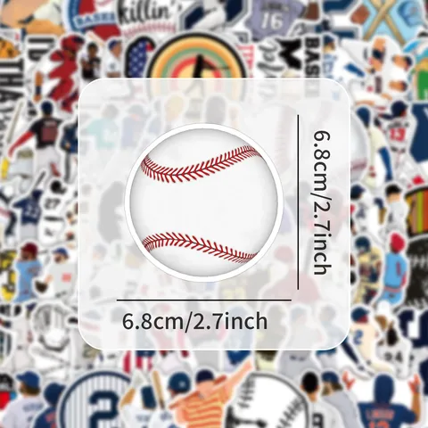 Wasserdichte Cartoon Baseball Graffiti Aufkleber Sport Abziehbilder Für Wasserflasche Gepäck Auto Laptop