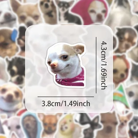 Süße Chihuahua Cartoon Graffiti Wasserdichte Aufkleber Vinyl Decals Für Wasserflasche Koffer Laptop Scrapbooking
