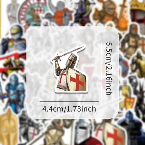 Mittelalterlicher Ritter Wasserdichte PVC Graffiti Aufkleber Abziehbilder Für Handyhülle Gepäck Auto Dekor Vinyl Aufkleber Pack