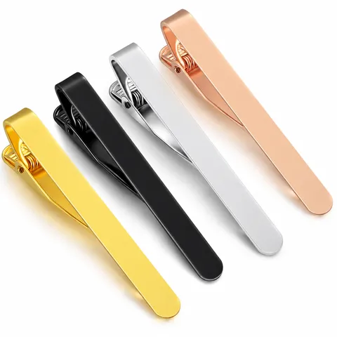 Men's Copper Tie Clip Business Classic Geometric Tie Bar Metal Wedding Formal Neckwear Accessory