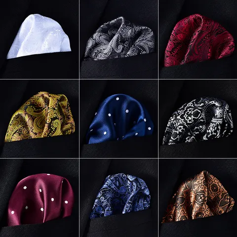 Heren Klassiek Paisley Jacquard Borstzakdoek Vintage Pak Zakdoek Zakelijk Bruiloft Feest Borstzak Doek
