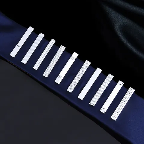Heren Korte Stropdas Clip 4cm Mode Gepersonaliseerd IJzer Zilver Slanke Clip Kleine Stropdas Bar Zakelijke Casual Pak Accessoires