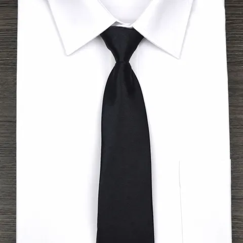 Donne Classico Tinta Unita Jacquard Cravatta con Cerniera Business Formale Cravatta a Punta di Freccia Per Ufficio Carriera Lavoro