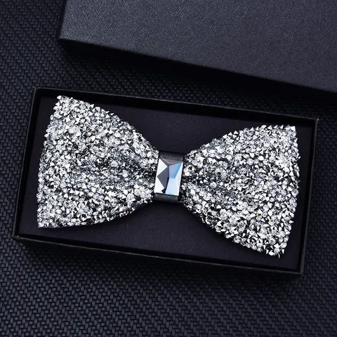 Herren Damen Kristall Strass Fliege Glitzernd Abend Party Hochzeit Bräutigam Fliege Mode Accessoires