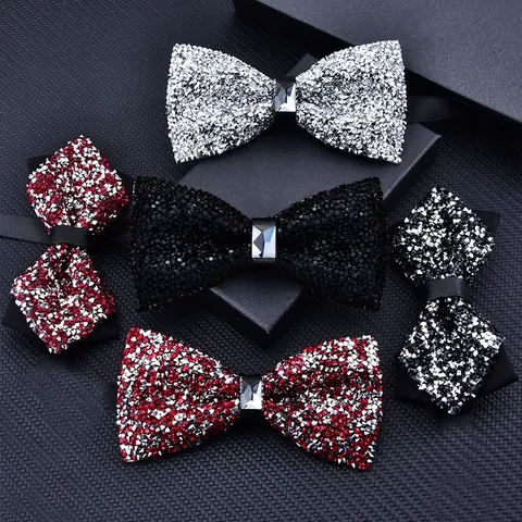 Herren Damen Kristall Strass Fliege Glitzernd Abend Party Hochzeit Bräutigam Fliege Mode Accessoires