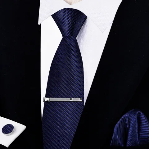 Herren Business Formal Reißverschluss Krawatte Geschenkbox Set Gestreift Hochzeit Bräutigam Krawatte
