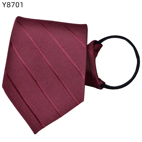 Herren Business Reißverschluss Krawatte Vorgebunden Einfach Krawatte Berufsuniform Hochzeit Party Formelle Halstuch Polyester