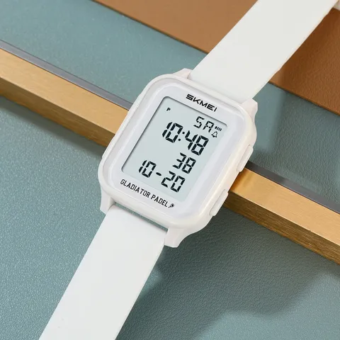 Orologio Sportivo Digitale Quadrato Impermeabile Cronometro Luminoso Allarme Cronografo Segnapunti Cinturino in TPU Orologio da Polso Elettronico per Uomo Donna Studenti