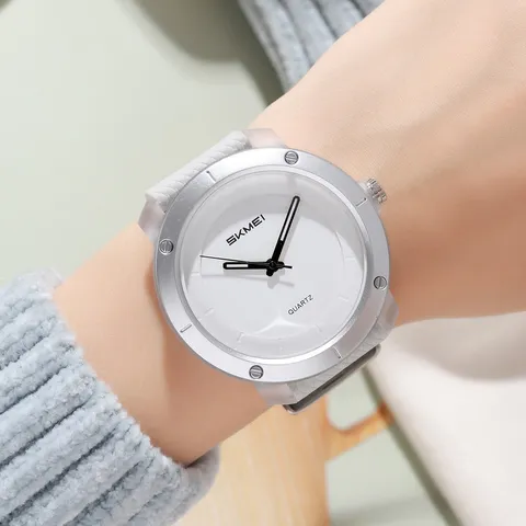 SKMEI Orologio al Quarzo Minimalista Uomo Donna Impermeabile 50M Cinturino in TPU Orologio Analogico Rotondo