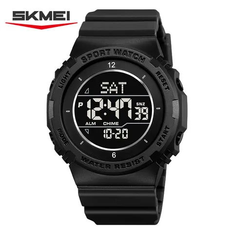 Orologio Digitale da Uomo per Sport all'Aria Aperta Impermeabile Cassa in ABS Cinturino in TPU Cronometro Elettronico da Polso Casual da Uomo