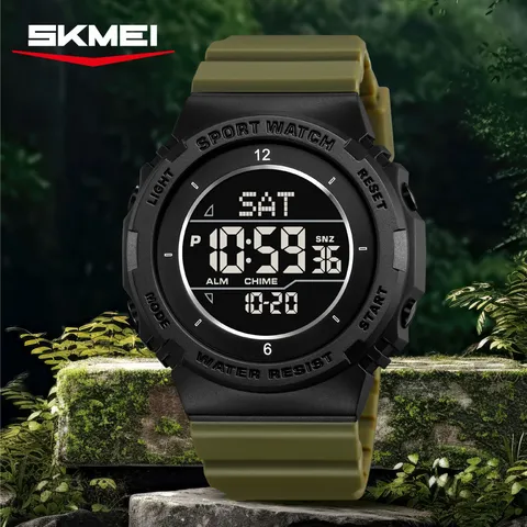 Orologio Digitale da Uomo per Sport all'Aria Aperta Impermeabile Cassa in ABS Cinturino in TPU Cronometro Elettronico da Polso Casual da Uomo