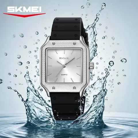 Orologio al Quarzo SKMEI da Uomo Quadrante Quadrato Impermeabile Cinturino in Silicone Casual Orologio Sportivo Moda Uomo