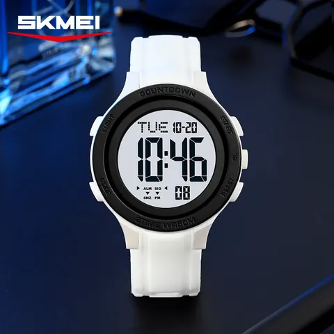 Orologio Digitale Multifunzionale da Uomo Impermeabile Sportivo all'Aperto Cinturino in Silicone Orologio da Polso Elettronico