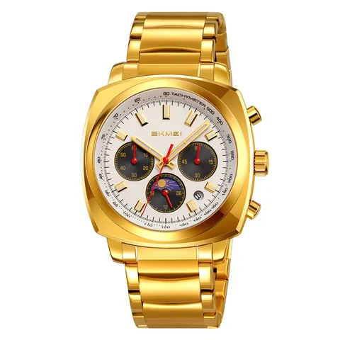 Orologio da Uomo Quarzo Business Sport Bracciale Acciaio Impermeabile Cronografo Analogico Luminoso Calendario Polso