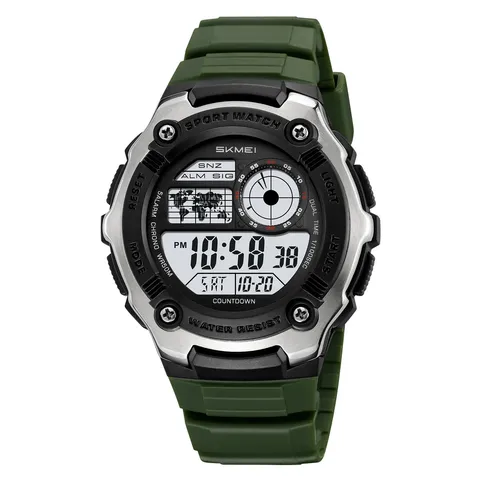 Men Digital Sports Watch Dual Time Alarm Stopwatch Waterproof Military Tactical Wristwatch Outdoor Electronic Watch For Men