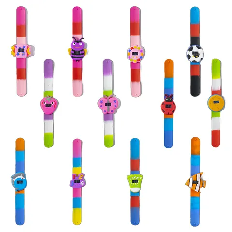 Kinder Cartoon Klatschband Uhr Niedliche Tier Blumen Spielzeug Elektronische Digitale Armbanduhr Für Kleinkinder Mädchen Jungen Verspielte Uhr Geschenk