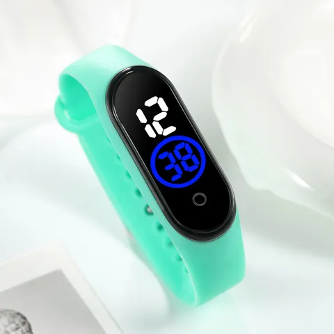 Minimalistische LED Elektronische Digitale Armbanduhr M4 Touchscreen Leuchtende Wasserdichte Sportuhr Für Schüler Unisex