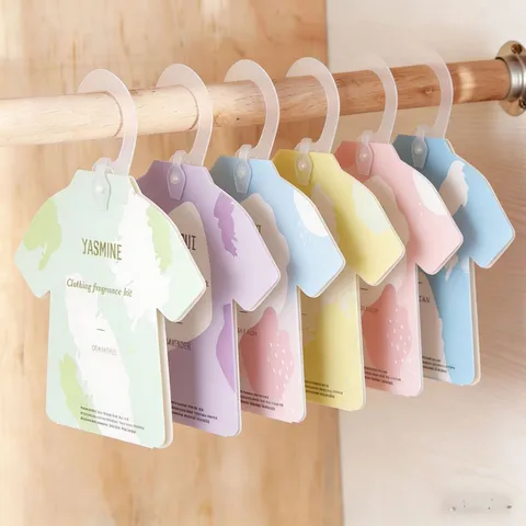 Wardrobe Air Freshener Sachet Closet Deodorizing Aromatherapy Bag Cute T-Shirt Shape Car Fragrance Hanging Deodorizer