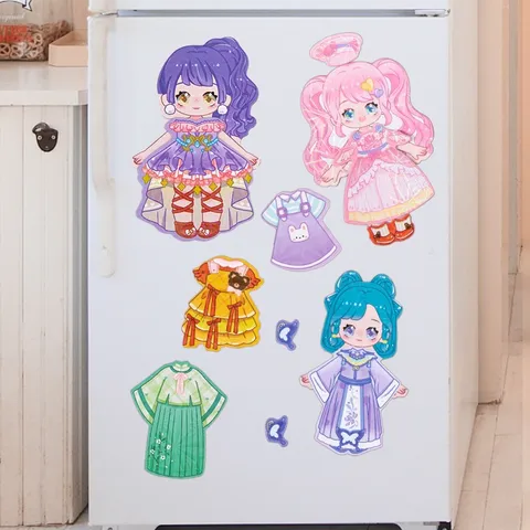 Libro Di Adesivi Magnetici Per Vestire Principessa Dei Cartoni Animati Per Bambini Giocattolo Educativo Puzzle Design Di Borsetta Portatile Per Ragazze