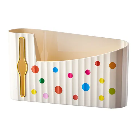 Wall Mounted Garbage Bag Storage Box Plastic Punch Free Grocery Bag Dispenser Holder Kitchen Bathroom Organizer