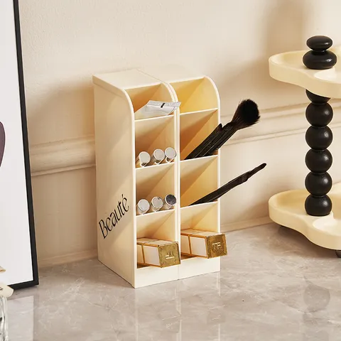 INS Style Desktop Organizer Plastic Slanted Pen Holder Multifunctional Stationery And Cosmetics Storage Box For Office Desk