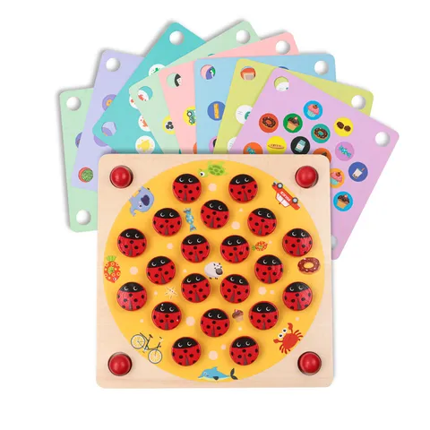 Kids Wooden Memory Chess Game Educational Toy Board Game Set Children Concentration Training Interactive Toy Gift