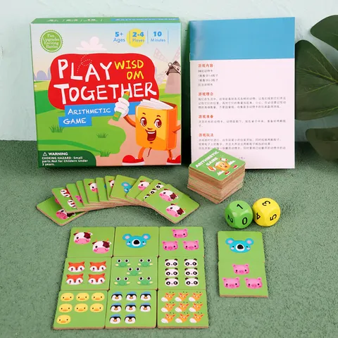 Jeu de Mathématiques en Bois pour Enfants Cartes de Comptage Éducatives Apprentissage Précoce Jouets de Nombres pour Maternelle