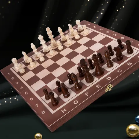 Wooden Magnetic Chess Set 4-in-1 Foldable Board Game Educational Toy For Kids And Adults Travel Portable Strategy Game