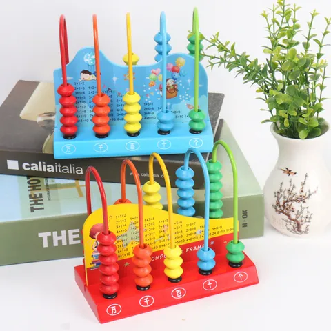 Kids Wooden Abacus Calculating Frame Educational Math Counting Toy Colorful Beads Early Learning Arithmetic Toy for Children