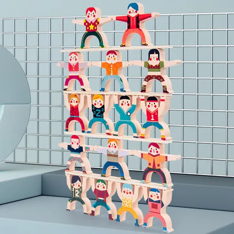 Enfants Bois Équilibrage Blocs Empêchement Jouet Hercule Dinosaure Puzzle Éducation Précoce Jeu Interactif Parent Enfant