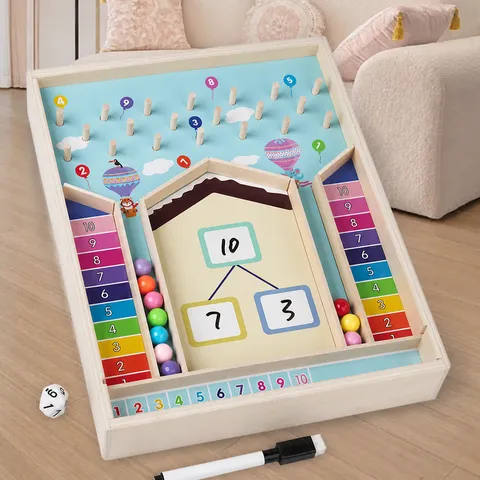 Kids Wooden Counting And Math Educational Toy Frame Math Games Digital Decomposition Bead Board Montessori Learning Toy