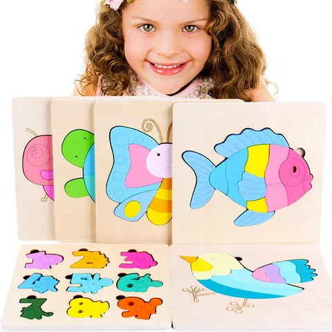 Hölzernes Pädagogisches Puzzlebrett Montessori Form Farbzuordnung Lernspielzeug Für Kleinkinder Kinder