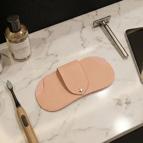 Estuche Portátil de Gafas de Cuir PU Patrón Lichi Funda de Gafas de Sol Con Cierre de Broche Metálico