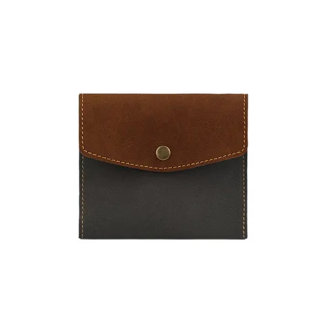 Bolsa de Almacenamiento de Mascarilla Portátil de Cuero PU Organizador de Bolsillo Plegable Minimalista Con Botón de Presión de Metal