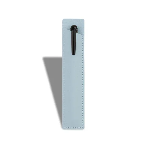 Estuche Minimalista de Cuero PU para Bolígrafo Color Sólido Bolsa de Pluma Estilográfica Protector para Oficina Escuela