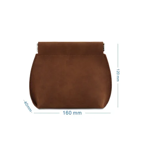 Bolsa Suave de Cuir PU con Resorte Mini Bolsa de Almacenamiento Organizador de Cable de Auriculares Bolsa de Viaje Portátil