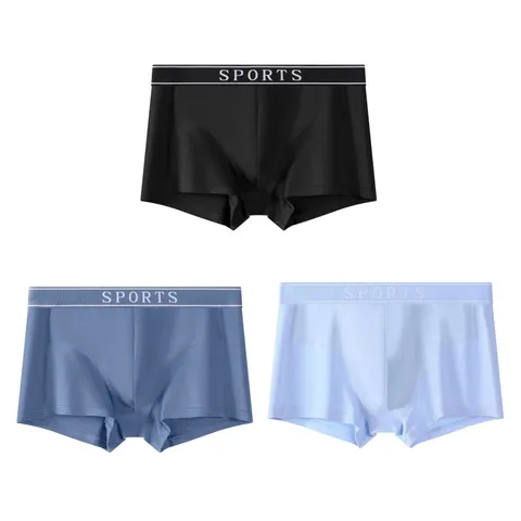 Boxers de Algodón Peinado para Hombre 40S Transpirable Antibacteriano Color Sólido Cinturilla Deportiva Ropa Interior Inferior
