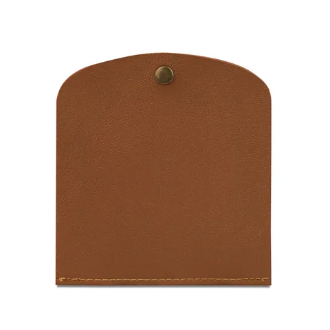 Bolsa de Almacenamiento de Mascarilla de Cuero Portátil Minimalista Impermeable Estuche Organizer Con Broche Metálico